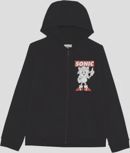 Sonic the Hedgehog Youth Boys Classic Sonic Graphic Full-Zip Hoodie NWT Small - Picture 1 of 3