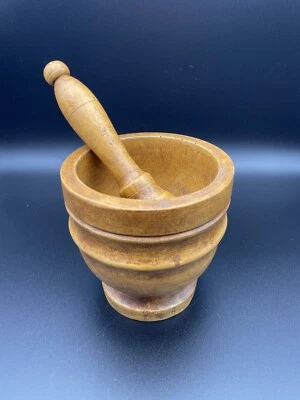 Treenware Salem Collection Mortar & Pestle Original Tag USA Reproduction  - Image 1 of 4