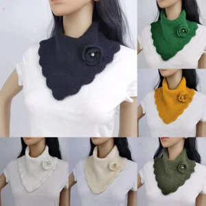 Winter Warm Women Detachable Neck Warmer Scarf Turtleneck Knitted Fake Collar ☆ - Picture 1 of 22