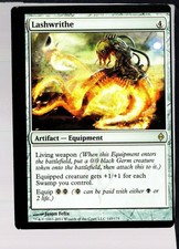 2011 Magic The Gathering New Phyrexia #143 Lashwrithe R Mis Cut HTN 386