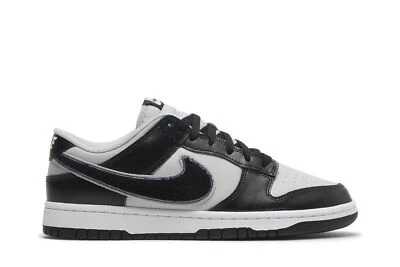 Nike Dunk Low 'Chenille Swoosh - Black Grey Fog' DQ7683-001 - Image 1 of 4