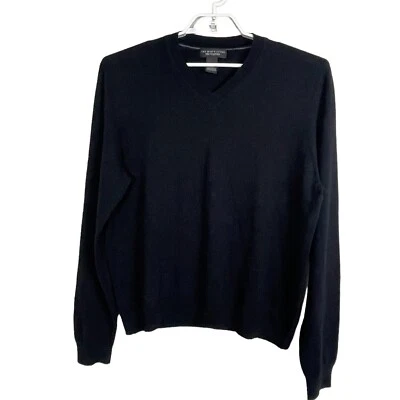 Suéter negro de lana merino con cuello en V talla XL Bloomingdales de The Men's Store Foto 1 de 4