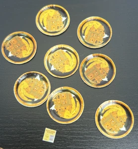 Vtg Miniature Dollhouse Halloween Haunted House Paper Plates Set of 8 - Picture 1 of 3