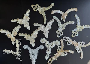 Vintage 90s Sequin Appliques Large Lot Sew on Costumes Bridal Crafts Sewing - Picture 1 of 15