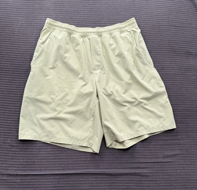 Pantalones Cortos Lululemon Para Hombre XL Amarillo Forrado Cordón Atlético Gimnasio Correr Ligeros Foto 1 de 4