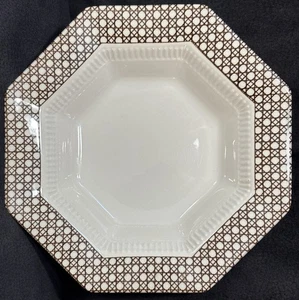 Independence Ironstone Achteck Schale von Interpace NKT Japan Vintage braun Muster - Bild 1 von 2