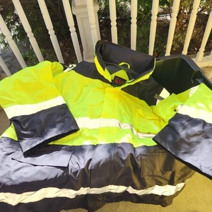 Chaqueta reflectante de seguridad de alta visibilidad forrada de invierno para bombardero talla 5XL Traffic Plan - Imagen 1 de 7