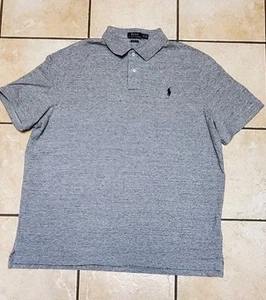 Polo Ralph Lauren Polo Classic Fit Short Sleeve Mens Size XXL Gray Small Pony - Picture 1 of 3