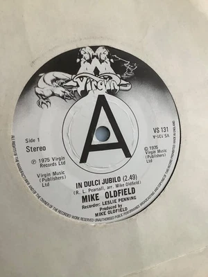 Mike Oldfield.   In Dulci Jubilo.  7” vinyl. 1975  virgin records - Image 1 of 2