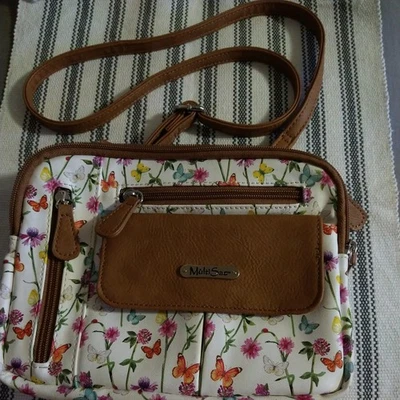 Bandolera/bolso de hombro MultiSac Zippy Triple para mujer floral y mariposas Foto 1 de 4