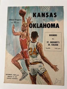 OKLAHOMA vs. KANSAS College Basketball Official PROGRAM Rare - Feb 18, 1967! - Bild 1 von 4