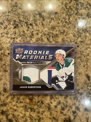 2020-21 Upper Deck Series 2 Jason Robertson Rookie Materials Patch /25 - Image 1 of 4