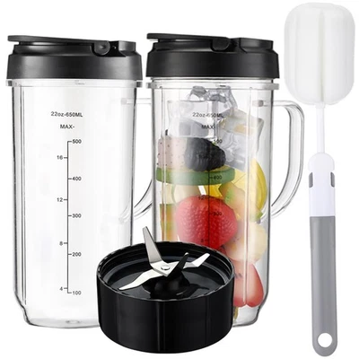 For Magic Bullet Blender Cups and Blade, Tall 22oz Cup with Flip Top To-Go Li... - Image 1 of 4