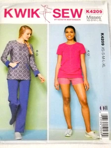 Kwik Sew 4209 Tops Shorts and Pants Misses size XS-XL Sewing Pattern - Picture 1 of 2