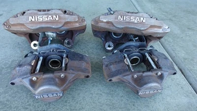 PINZAS DE FRENO DELANTERAS TRASERAS NISSAN 300ZX Z32 FAIRLADY 1990-1996 aluminio OEM Foto 1 de 4
