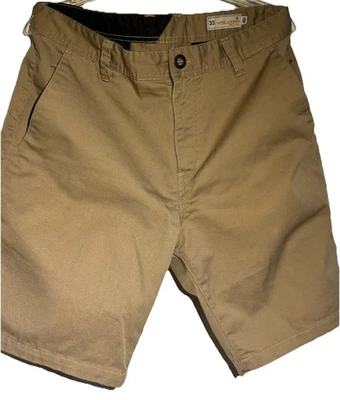 Volcom True-To-This Shorts Men's Size 33 Inseam 9" EPOC Khaki Tan Color Skating - Image 1 of 4