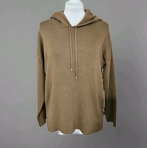 Cyrus NWT Womens S Hooded Dolman Sweater Midtweight Brown Knit Pullover Hoodie - Picture 1 of 16