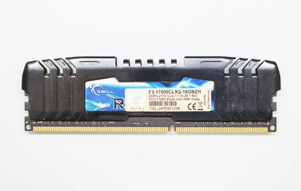 GSkill F3-17000CL9Q-16GBZH DDR3 EinzelModule 4GB (1x4) PC3-17000 DDR3-2133 #8370 - Bild 1 von 1