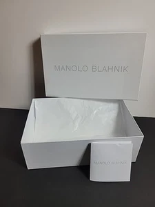Manolo Blahnik Authentic classic shoe gift box 12 x 7.5 x 4 White LURUM Replacem - Picture 1 of 15