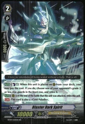 CardFight!! Vanguard - Clash of Knights Blaster Dark Spirit 2013 BT09/020EN RR - Image 1 of 2