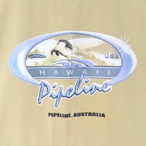 1990s Vintage men's tan hawaii pipeline usa surf surfing graphic tank top sz XL - Picture 1 of 4