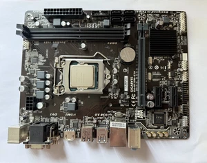 Gigabyte GA-H110M-S2H Mainboard + Intel Core i3-6100 CPU & I/O Plate *getestet* - Bild 1 von 6