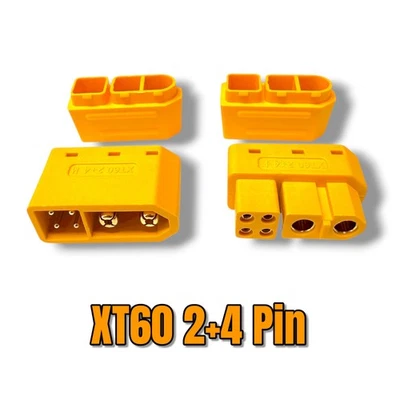 ✅ 1 par 2 piezas XT60 2+4 pines alta corriente enchufe dorado XT60 enchufe he... - Imagen 1 de 4