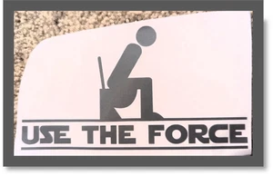 Star Wars - USE THE FORCE decal, gray - 6.5" x 3.5" - make your own decor - Picture 1 of 6