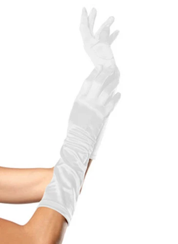 Sexy Leg Avenue Blanco Hasta el Codo Satén Noche Disfraz Guantes Foto 1 de 1