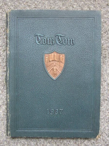 1937 Actor Tony Randall Senior Yearbook Central High School, Tulsa OK "Tom Tom" - Picture 1 of 6