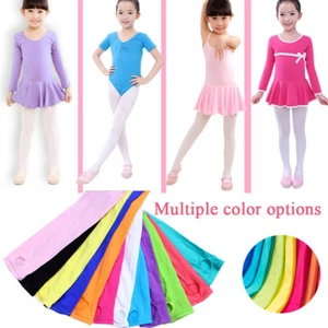 Girls Kids Children Ballet Dance White Stockings Pantyhose Tights Long Socks ↷ - Picture 1 of 24