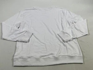 Womens White Basic Sweatshirt 2XL XXL NEW - Picture 1 of 3