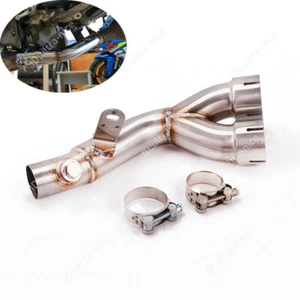 For Yamaha YZF R6 2006-2023 Middle Exhaust Link Pipe Slip On Stock Muffler Tips - Picture 1 of 10