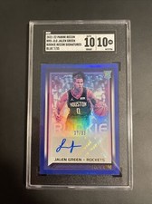 Jalen Green 2021-22 Panini Recon RC Auto 19/35 Blue Holo SGC 10 Ebay 1/1 Rockets