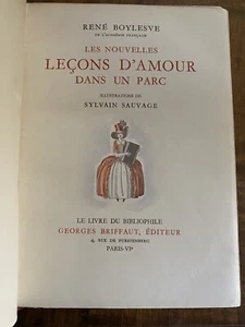 Boylesve / Sauvage: Nouvelles (Les) leçons d'amour dans un parc. Suite en noir - Foto 1 di 14