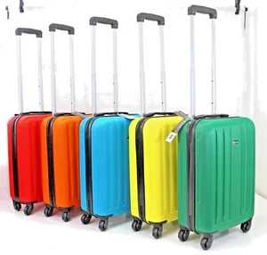 55cm 4 Wheel Suitcase ABS Hard Shell Carry On Cabin Bag Trolley Hand Luggage Bag - Picture 1 of 70