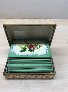 W.P Co. Racine, Wis Playing Cards No. 140 Flower Prints VTG - Picture 1 of 7