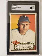 1952 TOPPS BASEBALL  PREACHER ROE #66 SGC 6 BROOKLYN DODGERS RED BACK