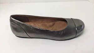SoftWalk Sonoma Cap Toe Flats, Pewter, Women's 7.5 Narrow - Picture 1 of 5
