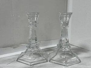 2 x 6" Kristall Kerzenständer Zitronenpresse Fußsäule - Bild 1 von 8