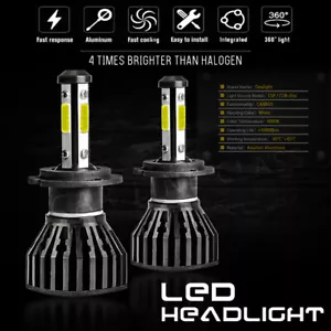 2x Bulbs H7 LED Headlight Low Beam 80W 6000K White For Mercedes GL X164 2006-on - Picture 1 of 12