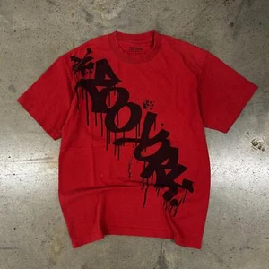 Y2K 2000s Zoo York Red Graffiti Graphic T-Shirt Size L Skate Streetwear - Picture 1 of 3