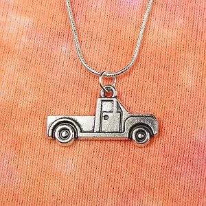 Bauernhof LKW Halskette, Bauernmarkt alt Retro Vintage Stil Züchter Charm Anhänger - Bild 1 von 7