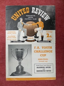 MANCHESTER UTD v BLACKBURN | 1958/1959 | FA YOUTH CUP SEMI-FINAL | 15 APR 1959 - Picture 1 of 3