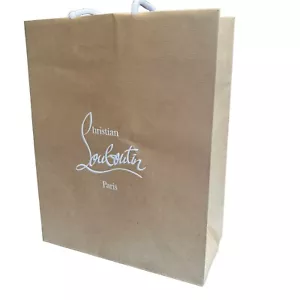 Christian Louboutin Paper Shopping Gift Bag Rope Handle 12"x10"x4.5" Authentic - Picture 1 of 4