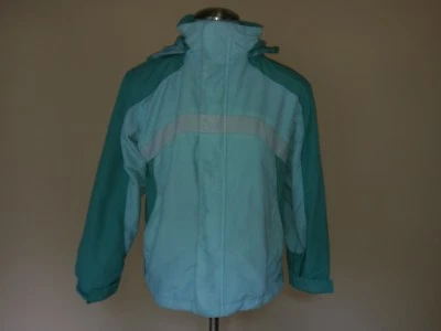 LL Bean Winter Coat Girl Youth Sz Medium 10 12 Parka Jacket Turquoise Aqua Blue - Image 1 of 4