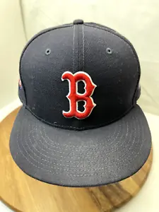 Boston Red Sox Hat Cap New Era 59Fifty Fitted 7 5/8 Blue Fenway Park, Wool - Picture 1 of 19