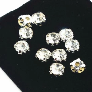 100x Crystals Rhinestone Loose Beads Faceted Beads for Sewing on Clothes 8mm - Picture 1 of 8