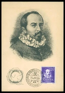 SPAIN MK 1954 MENDOZA DICHTER WRITER MAXIMUMKARTE CARTE MAXIMUM CARD MC CM h0758 - Picture 1 of 2