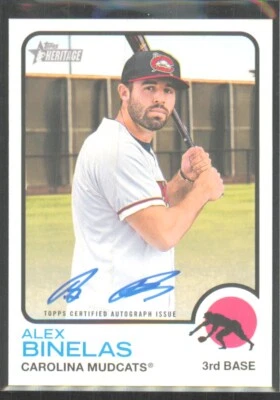 2022 Topps Heritage Minor League Real One Alex Binelas Auto #ROA-AB - Image 1 of 2